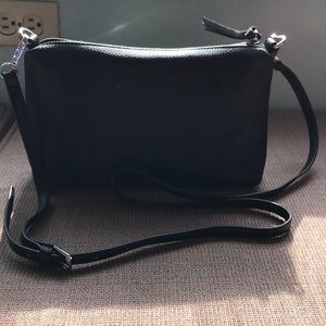 Black leather purse